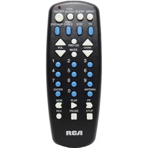 RCA Botón Azul RCU404 4 Dispositivos Control Remoto Universal DVD/AUX, DBS/Cable, VCR, TV - Imagen 1 de 6