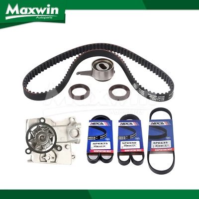 Kit de correa de distribución con 3X correa serpentina apta para Mazda 626 1986-1987 2,0 L L L4 SOHC  Foto 1 de 4