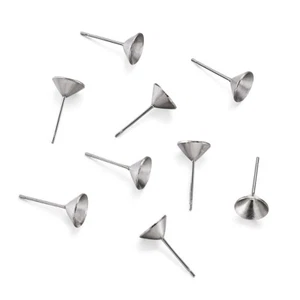 20x Componentes de poste de oreja de acero inoxidable bandejas de estrás puntiagudas - Imagen 1 de 5