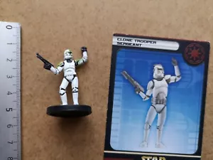 CLONE TROOPER SERGEANT 10/60 MINIATUR + KARTE STAR WARS MINIATURES WOTC/M209 - Bild 1 von 1