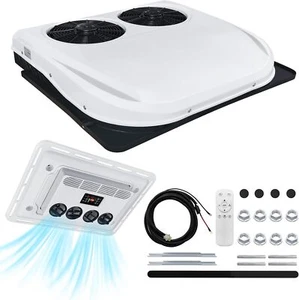 12V Cool Rooftop Air Conditioner AC Unit For RV Motorhome Caravan Car Dual Fans - Picture 1 of 11
