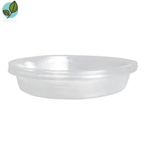 5 Pcs Durable Plant Saucers Plant Drip Trays 12'' Plastic Clear Flower Pot - Picture 1 of 8