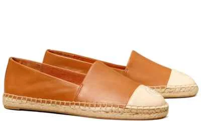 Sapato Espadrille Tory Burch 86327 Couro Ambra Dulce De Leche Color Block, 11 M - Imagem 1 de 4