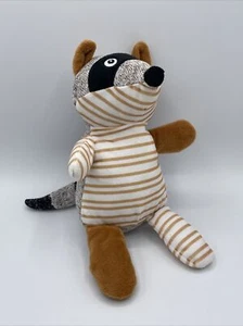 Juguetes Best Made Mapache Peluche Bebé Lovey Peluche Rayas Marrón Gris 10 pulgadas - Imagen 1 de 6
