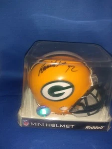 MINI CASCO GREEN BAY PACKERS REGGIE BLANCO FIRMADO - Imagen 1 de 2