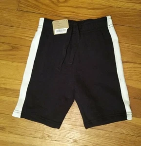 NWT crazy 8 toddler Boy 2T black with white stripes sweat shorts - Picture 1 of 4