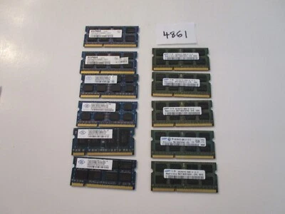Samsung+Nanya 11x2Gb=22Gb PC3-8500 1066Mhz DDR3 SO-DIMM Laptop Memory RAM (4861) - Image 1 of 2