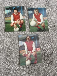 Arsenal x3 - The Sun 3-D Gallery of Football Stars (1972/73) - Large Cards - Picture 1 of 5
