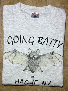 Vintage 90s Going Batty Bat Hibernaculum T-Shirt Mens Large Glow in the Dark USA - Picture 1 of 10