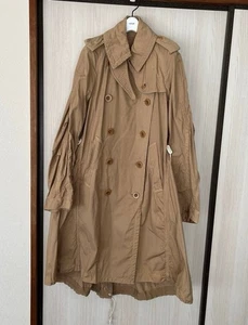 Unbenutzter SACAI beige zweireihiger Trenchcoat Baumwolle Kordelzug Japan - Bild 1 von 12