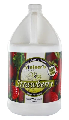 Vintners Best Fruit Wine Base Strawberry for Home Wine Making 128 oz. Jug - Изображение 1 из 4