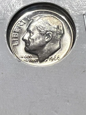 1966 SMS Strike Roosevelt Dime Ungraded, Uncertified, Unsure, Circulated?? - Image 1 of 4