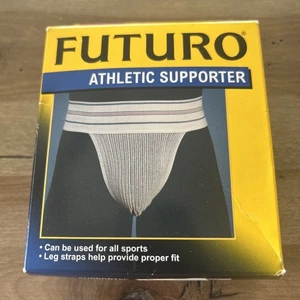 Vintage Futuro Jockstrap Erwachsene Herren Größe LG (38-44) weiß Neu mit Etikett - Bild 1 von 8