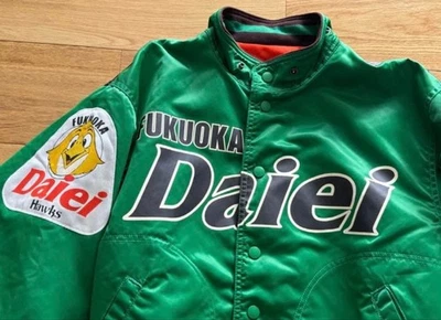 ASICS Fukuoka Daiei Hawks Stadium Jacket Green Size M Mens Vintage From Japan - Image 1 of 4