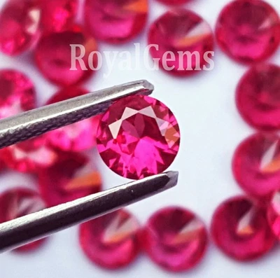 Natural Ruby Lot Round Shape Certified 6.00 MM 20 Pieces Loose Gemstone - Image 1 of 4