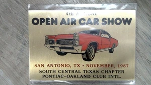 Daytona Trophy Supply 1987 Pontiac Open Air Car Show Plaque 4th Annual - Picture 1 of 2