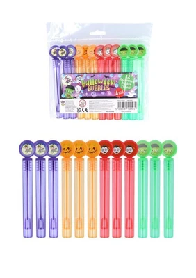 HENBRANDT Halloween Party Bubble Tubes with Wand (Pack of 12) Children's 4ml ...