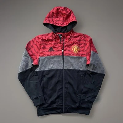 Adidas Manchester United Men's Small Hoodie Soccer Premier League Full Zip - Image 1 of 4
