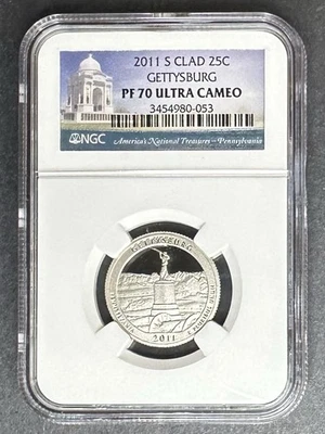 2011-S Proof Gettysburg Quarter NGC PF-70 UCAM, Buy 3 Items, Get $ 5 Off!!! - Image 1 of 2