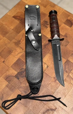 Funda para cuchillo KA-BAR - (SOLO FUNDA) hecha a medida - negra Foto 1 de 4