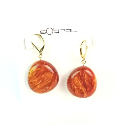 Sobral Monica Shimmering Caramel Dangling Artist Made Earrings - Image 1 of 4