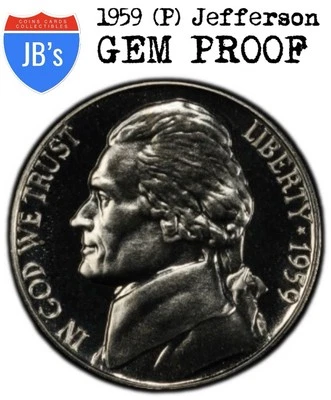1959 (P) Jefferson Nickel GEM PROOF  *JB's Coins* - Image 1 of 4