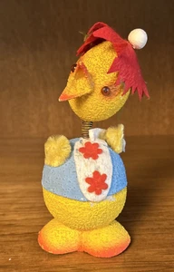 Vintage Paper Mache Chicken Nodder Candy Container ~BL - Picture 1 of 8