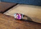 Chuck Clemency NYCII Sterling silver checkerboar BAHAMAN PINK MYSTIC ZIRCON Ring