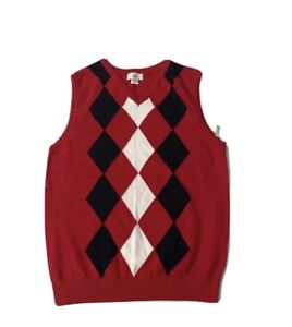 Boys sweater vest tango red size large