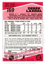 1989-90 O-Pee-Chee Tembec Test #169 Derek Laxdal