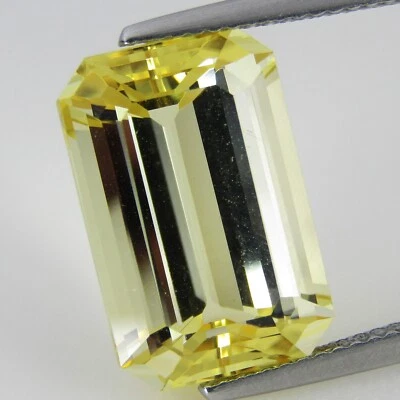 9.18Cts Excellent Natural Yellow Color Unheated Scapolite Emerald Cut Gem VDO - Image 1 of 4