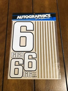 RC Autographics 170-6 Numbers Folgers Sticker Sheet Vintage Stock Car NASCAR NEU - Bild 1 von 2
