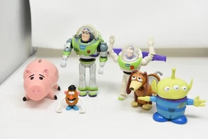 Toy Story Set of 6 Figures Disney/Pixar/Burger King Buzz Hamm Alien Slingy Dog - Picture 1 of 15