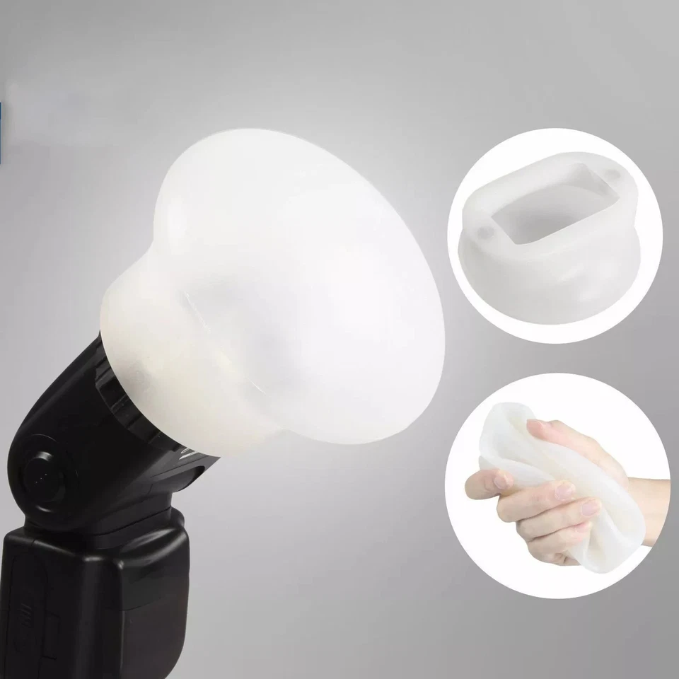 Difusor de esfera modificador de flash magnético para YongNuo Speedlite Canon Nikon Foto 1 de 4