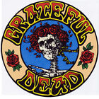 Logo classique The GRATED DEAD Rock Skull & Roses - autocollant accrocheur de fenêtre autocollant