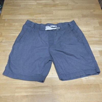 Pantalones Cortos Zara Para Hombre Mezcla de Lino Azul Gris Cordón Playa Informales Talla XL Foto 1 de 4