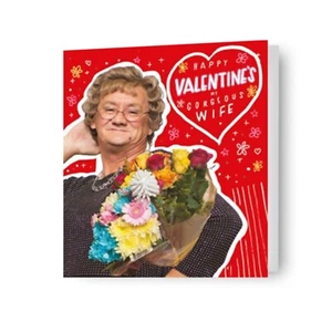 Valentinstag Karte Frau Browns Jungen Humor lustig wunderschön Frau - Bild 1 von 6