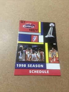 Houston Comets 1998 Pocket Season Schedule Cynthia Cooper Swoopes Kim Perrot - Picture 1 of 9