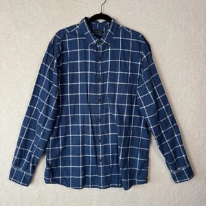 Banana Republic Mens XL Flannel Shirt Untucked Slim Fit Casual Office Plaid Prep - Picture 1 of 8