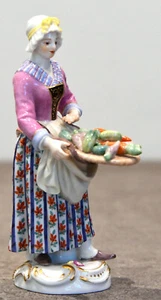 MEISSEN Gemüsehändlerin Nr 27 Pariser Ausrufer Figur Cris de Paris Kaendler - Bild 1 von 12