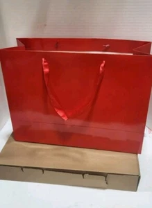 Red Christmas Gift Bags with Handles Medium Size 12x16x6- Lot Of 12 - Picture 1 of 6