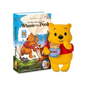 Disney Store Winnie the Pooh VHS Stuffed Plush Toy Doll 8'' Limited Release NIB - Picture 1 of 4