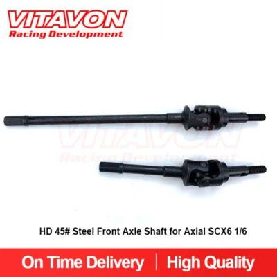 Vitavon SCX 6 HD 45# Steel Front Axle Shaft for Axial SCX6  1/6 - Image 1 of 4