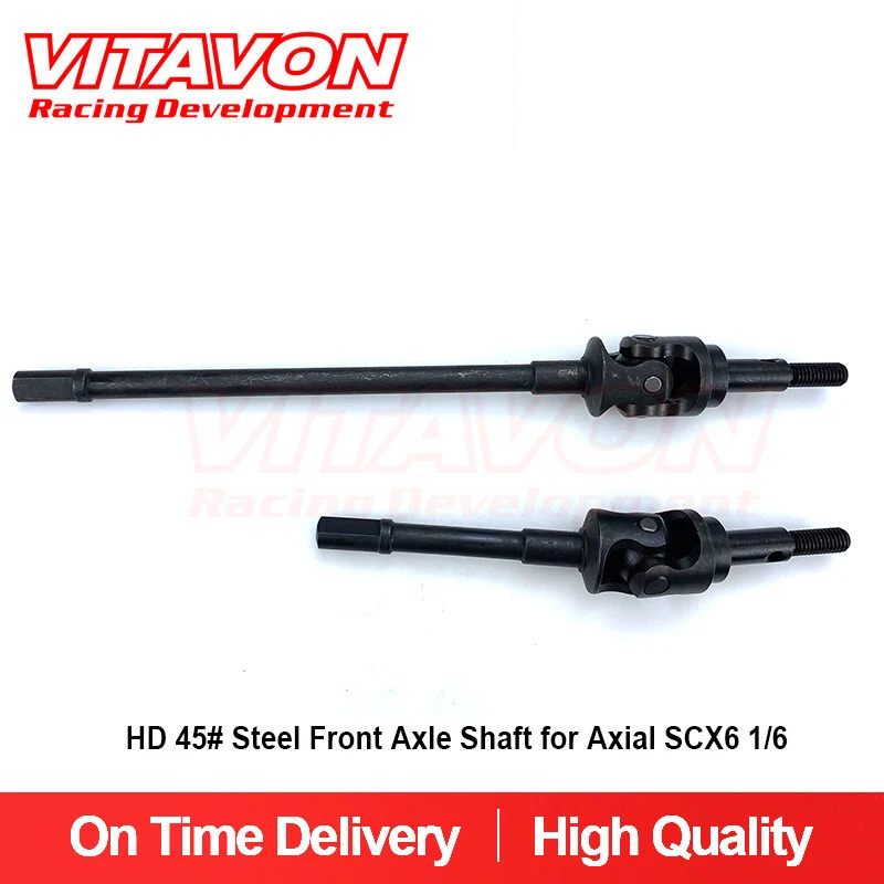 Vitavon SCX 6 HD 45# Steel Front Axle Shaft for Axial SCX6  1/6 - Image 1 of 4