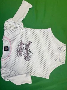Body/Gilet Harley-Davidson bianco a pois L/S 18 mesi - Foto 1 di 3