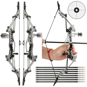 16" Mini Compoundbogen Pfeile Set 16lbs Bogenschießen Bogen Spiele Zielschießen - Picture 1 of 15