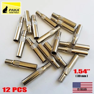 12X Tappi Valvola Ruota Metallo Automotive Stelo Prolunghe/Prolunga 1,54” Camion Rv - Foto 1 di 1