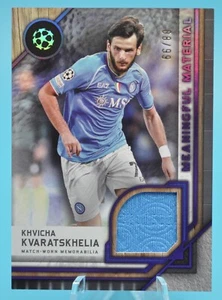 2023-24 Topps Museum Khvicha Kvaratskhelia Meaningful Materials Amethyst /99 - Picture 1 of 2