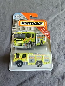 2019 Matchbox SCANIA P 360 Yellow 46/100 LITTLE BEND Rescue - Picture 1 of 6