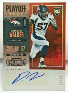 DeMarcus Walker 2017 Panini Contenders RC Playoff Ticket Autograph Auto #'d 8/99 - Picture 1 of 2